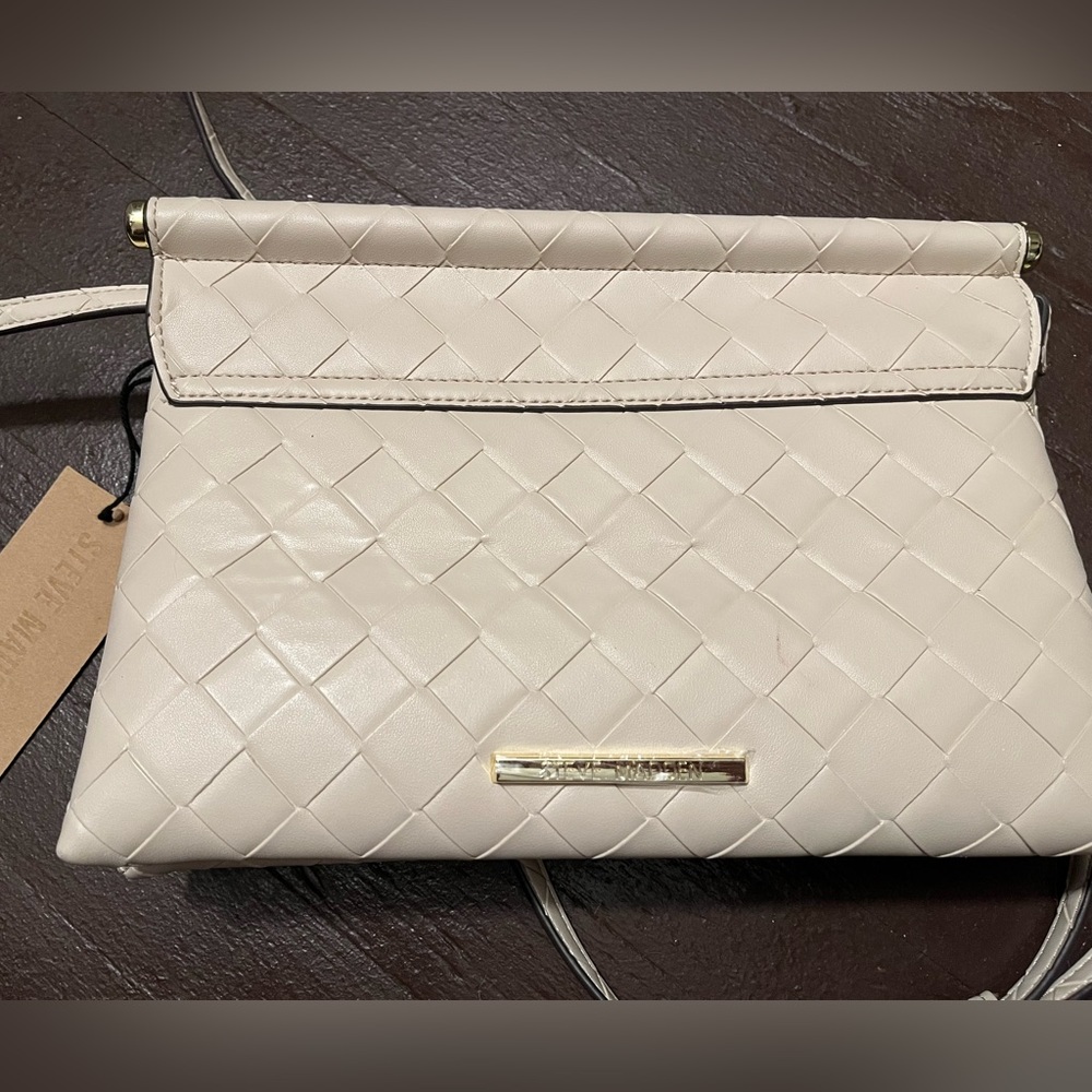 NWT Steve Madden vanilla baprill clutch shoulder purse - Picture 5 of 5